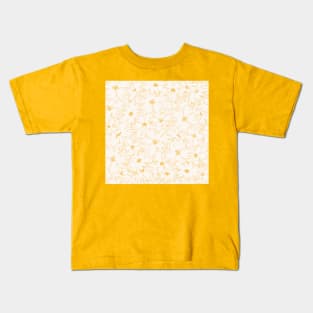 Yellow linear flowers Kids T-Shirt